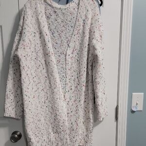 Women's Speckled White Sweater